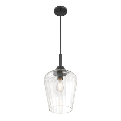 1 Light Pendant, Matte Black