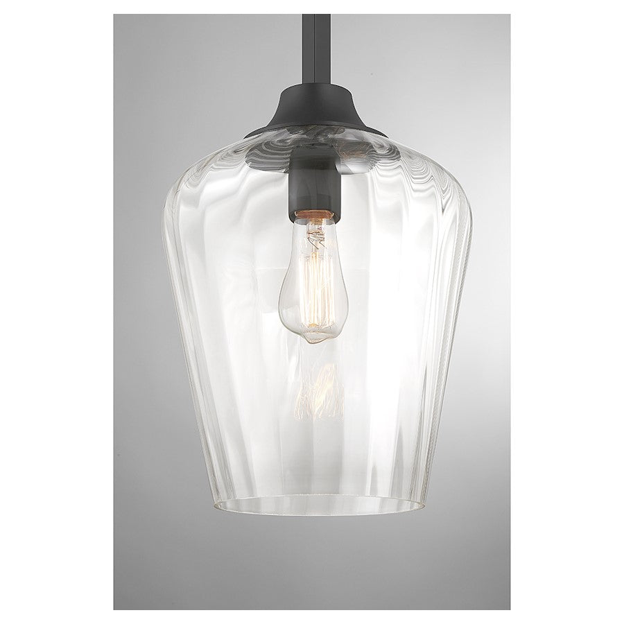 1 Light Pendant, Matte Black