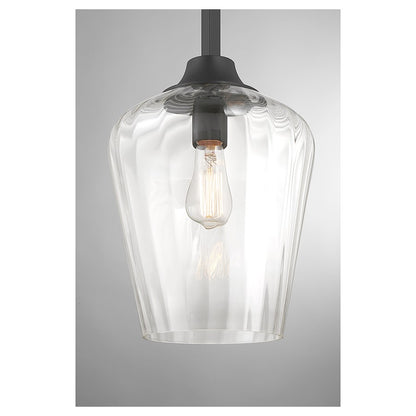 1 Light Pendant, Matte Black