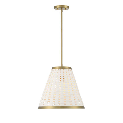 1 Light Pendant, Warm Brass