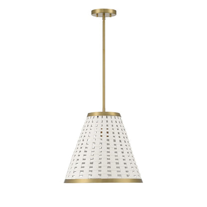 1 Light Pendant, Warm Brass