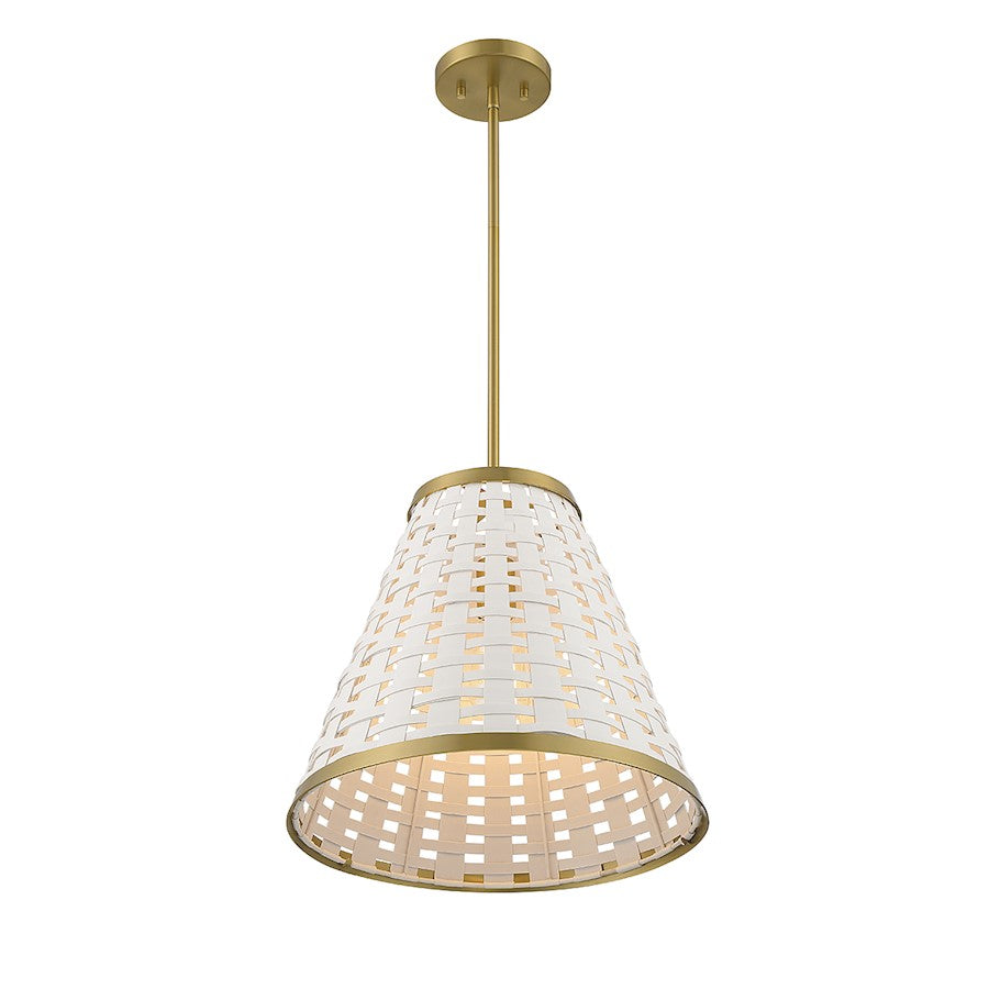 1 Light Pendant, Warm Brass