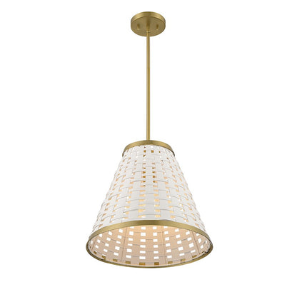 1 Light Pendant, Warm Brass