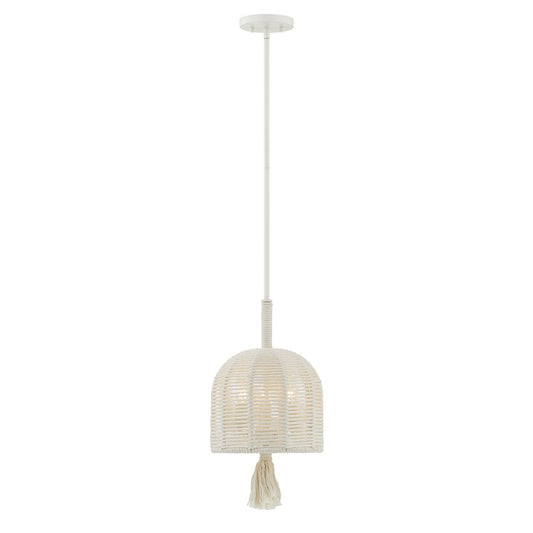 Savoy House Lunara 3 Lt Pendant, Cotton/White Cotton, Cotton