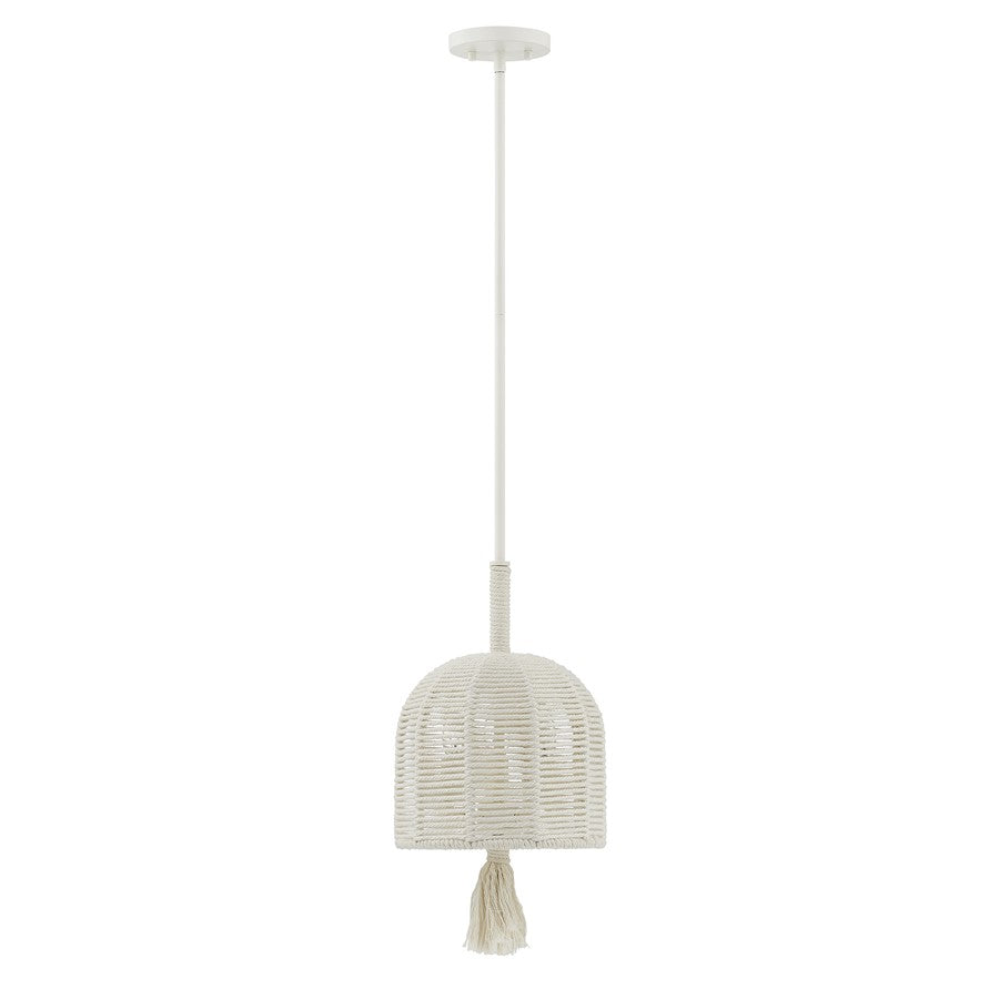 Savoy House Lunara 3 Lt Pendant, Cotton/White Cotton, Cotton