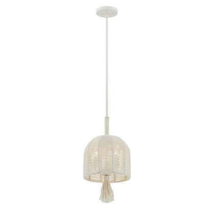 Savoy House Lunara 3 Lt Pendant, Cotton/White Cotton, Cotton