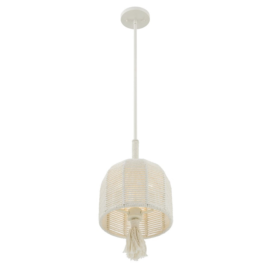 Savoy House Lunara 3 Lt Pendant, Cotton/White Cotton, Cotton