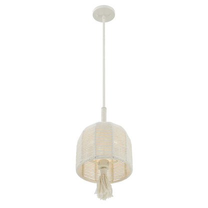 Savoy House Lunara 3 Lt Pendant, Cotton/White Cotton, Cotton