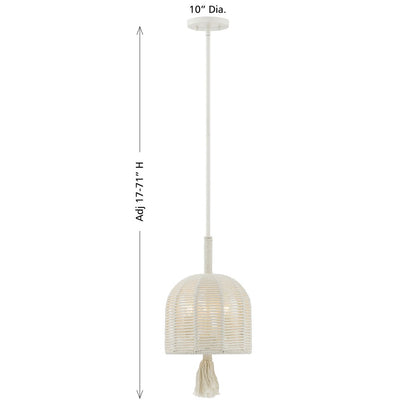 Savoy House Lunara 3 Lt Pendant, Cotton/White Cotton, Cotton