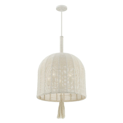 Savoy House Lunara 5 Lt Pendant, Cotton/White Cotton, Cotton