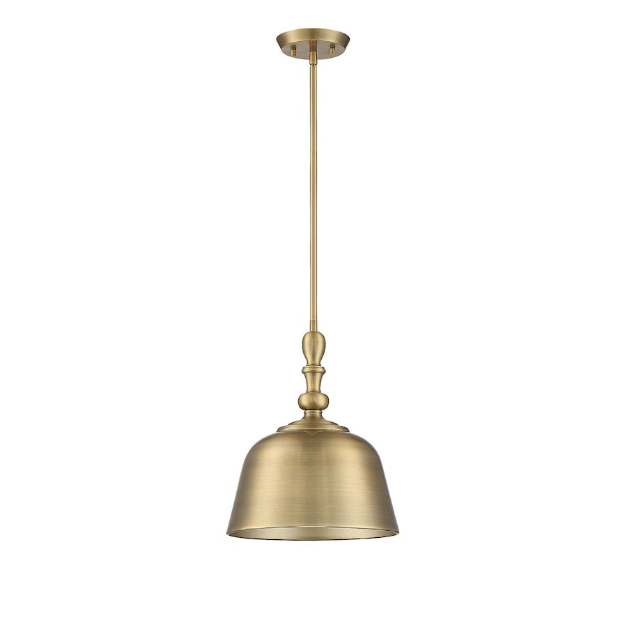 1 Light Pendant, Warm Brass