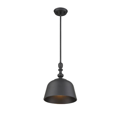 1 Light Pendant, Matte Black