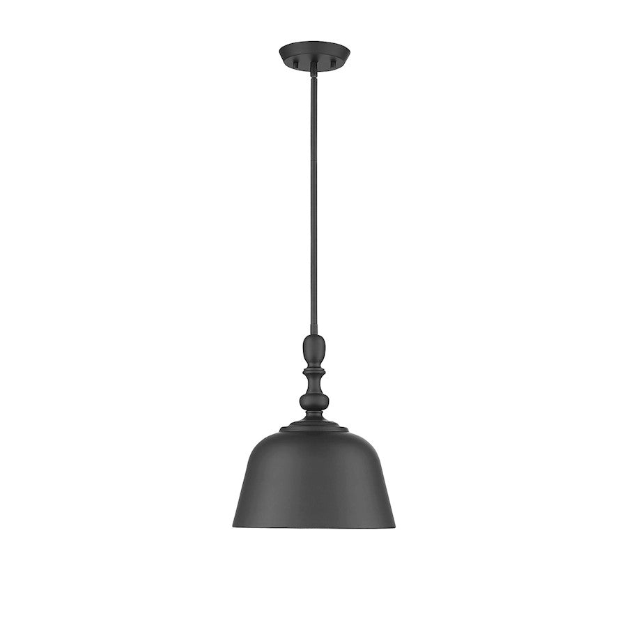 1 Light Pendant, Matte Black