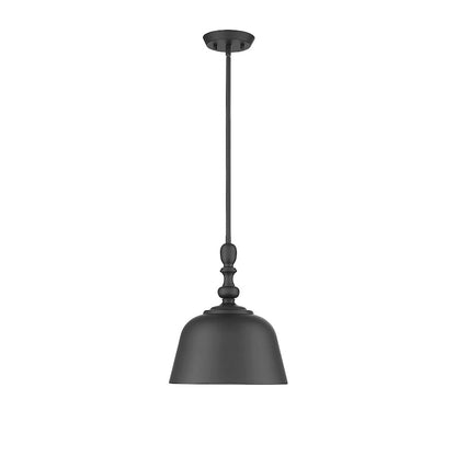 1 Light Pendant, Matte Black