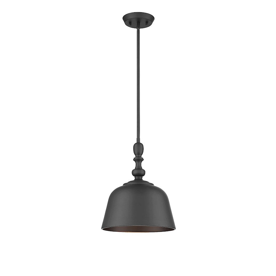 1 Light Pendant, Matte Black