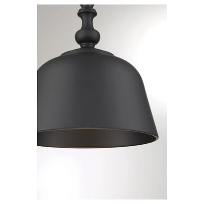 1 Light Pendant, Matte Black