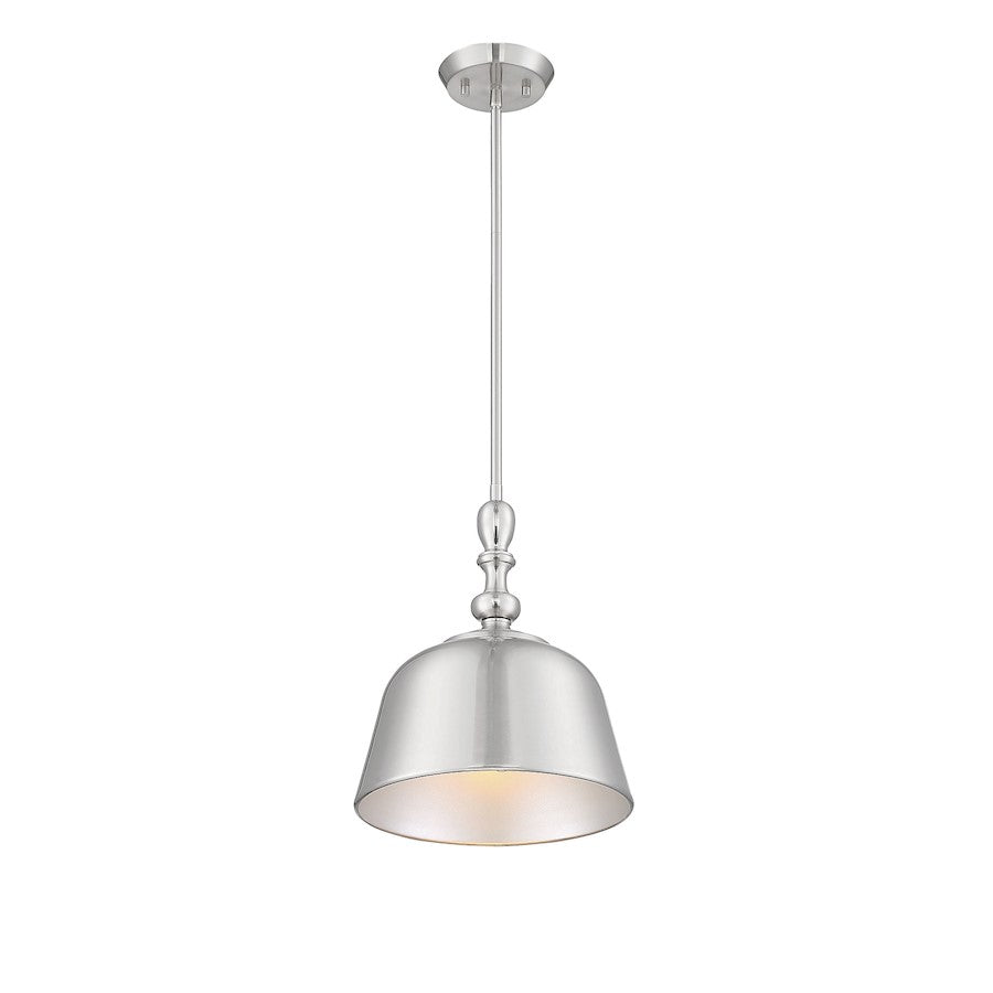 1 Light Pendant, Satin Nickel