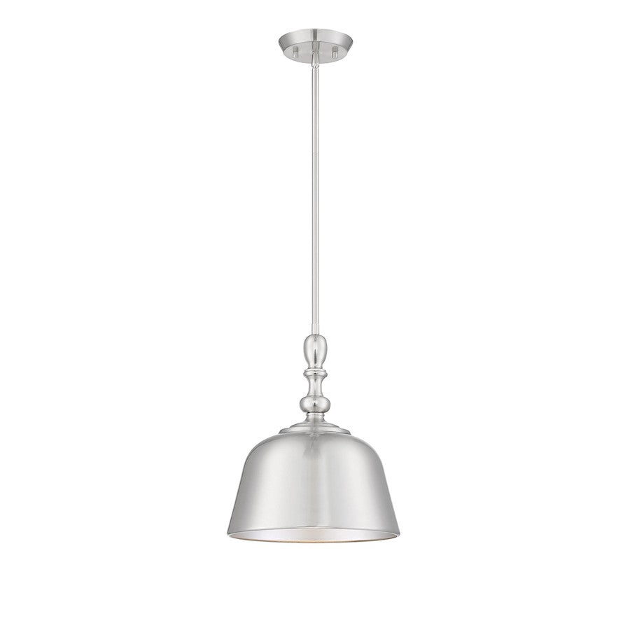 1 Light Pendant, Satin Nickel