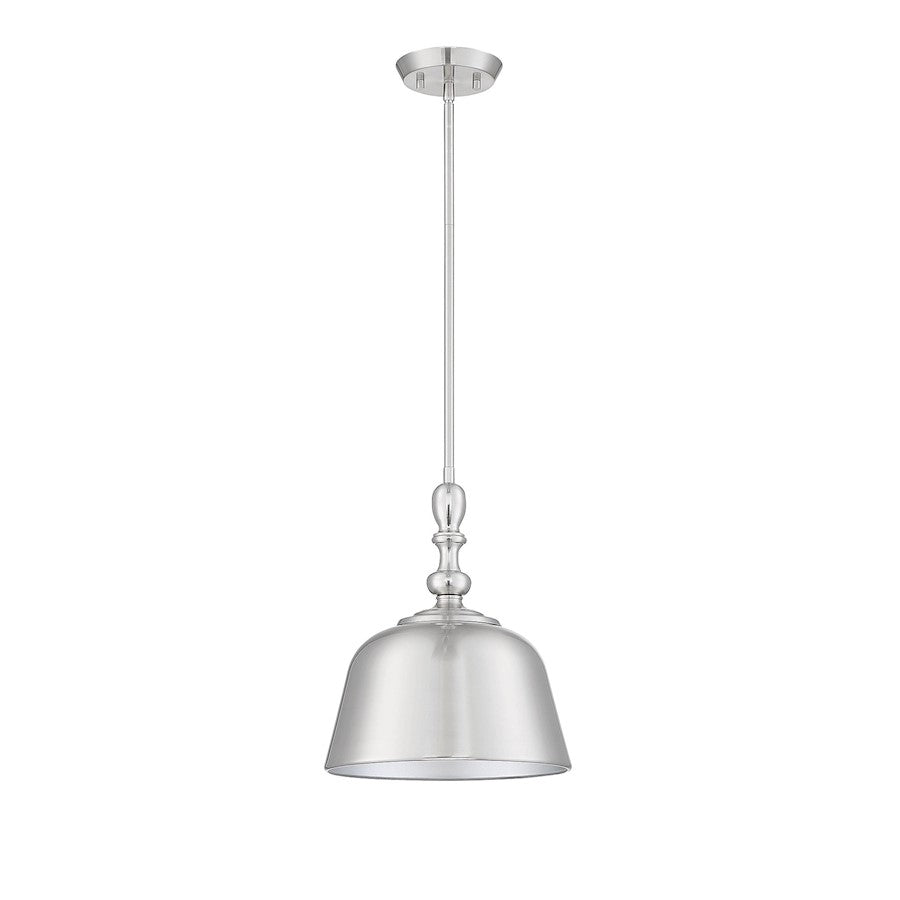 1 Light Pendant, Satin Nickel