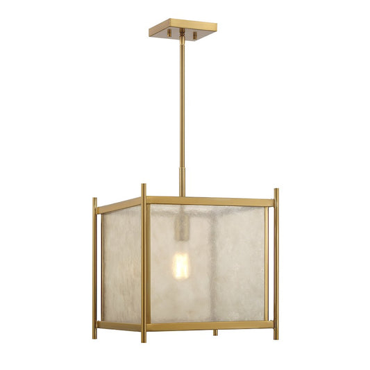 1 Light Pendant, Warm Brass