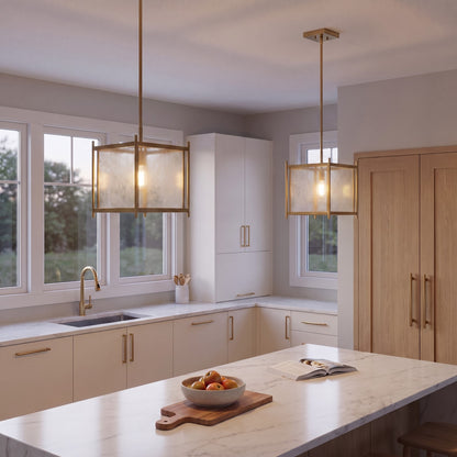 1 Light Pendant, Warm Brass
