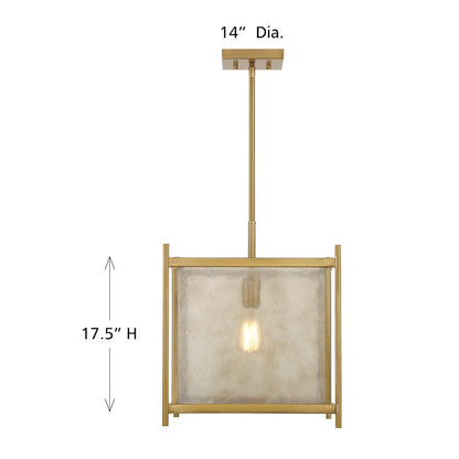 1 Light Pendant, Warm Brass