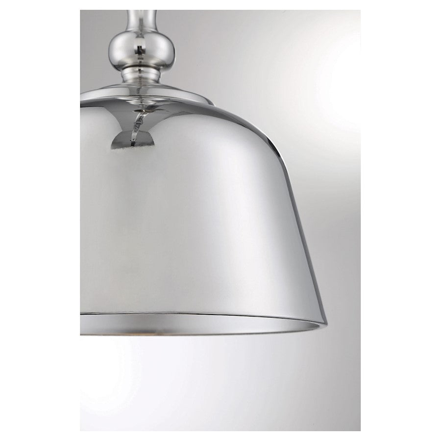 3 Light Pendant, Polished Nickel