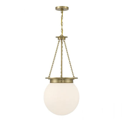 3 Light Pendant, Warm Brass