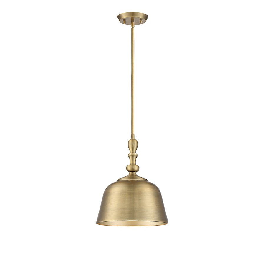 3 Light Pendant, Warm Brass