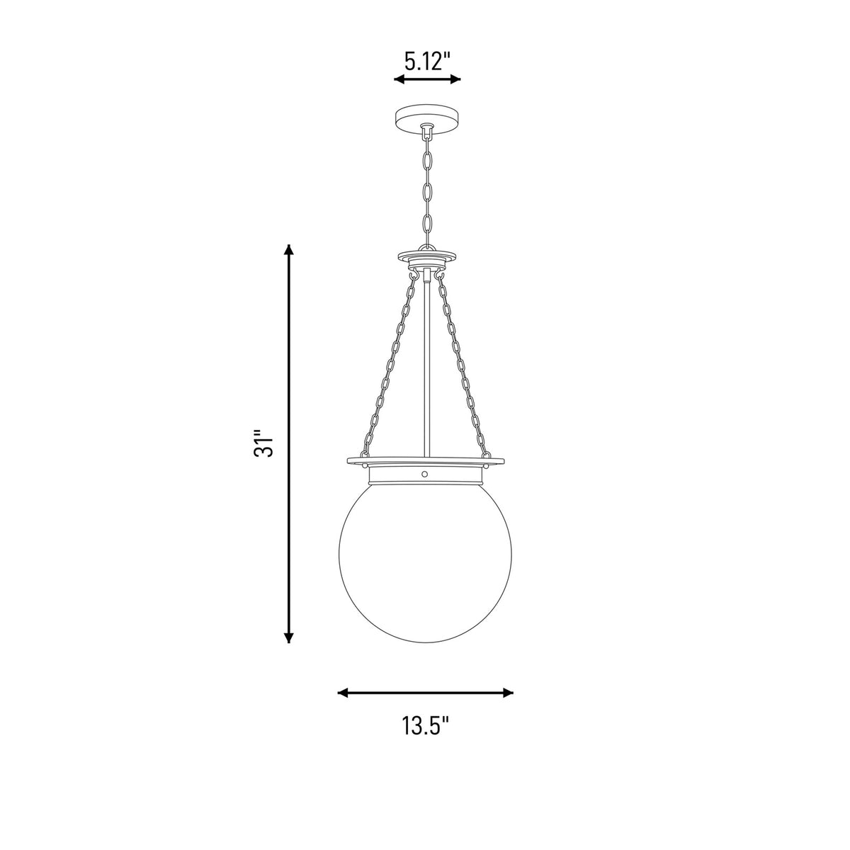 3 Light Pendant, Matte Black