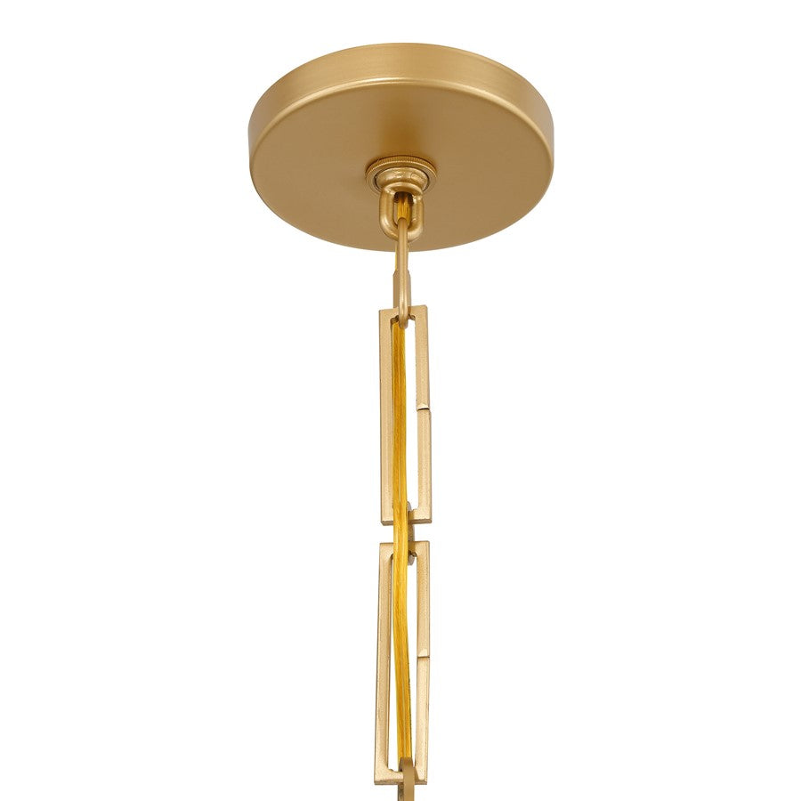 Savoy House Harding 1 Lt Pendant, Spun Gold/White Opal, Spun Gold