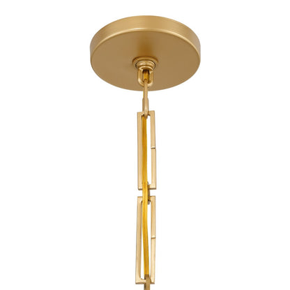 Savoy House Harding 1 Lt Pendant, Spun Gold/White Opal, Spun Gold