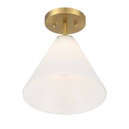 Savoy Essentials Blair 1 Light Mini-Pendant/Semi-Flush, Brass