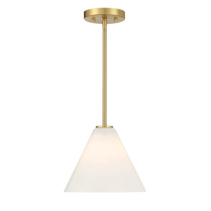 Savoy Essentials Blair 1 Light Mini-Pendant/Semi-Flush, Brass