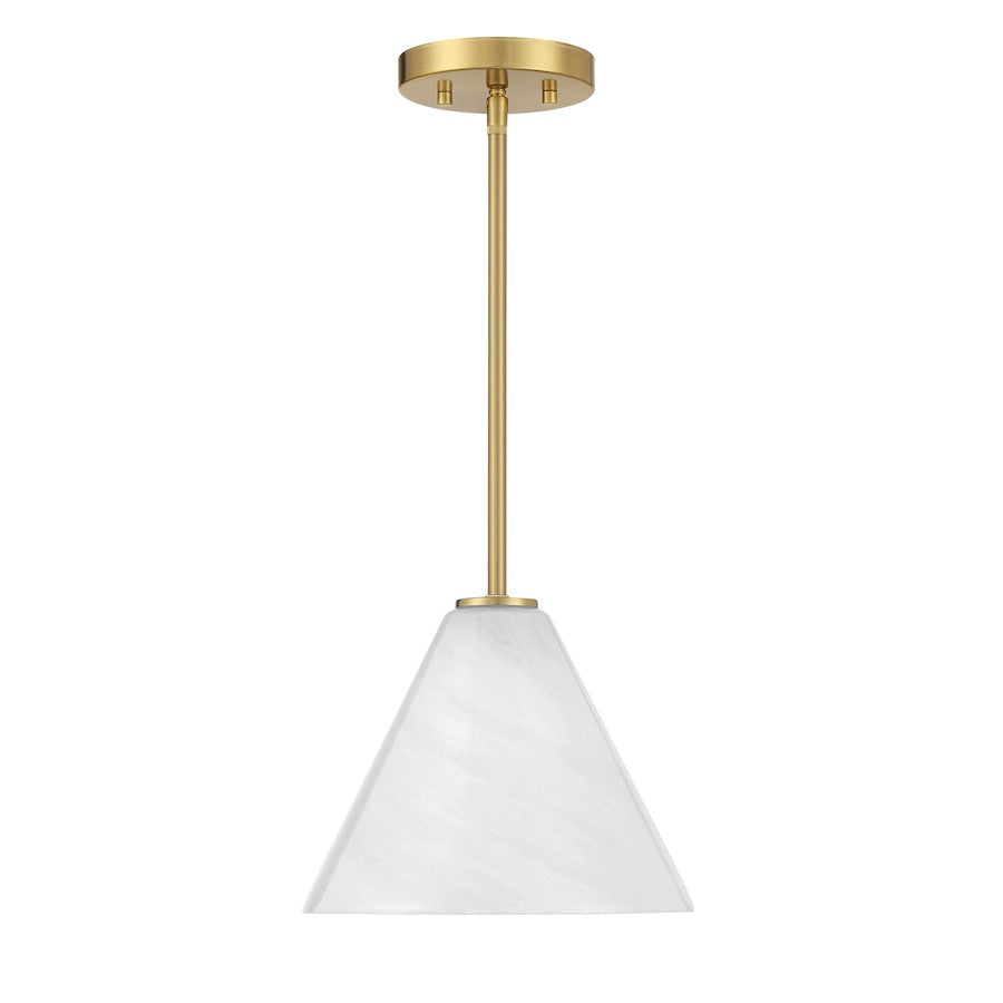 Savoy Essentials Blair 1 Light Mini-Pendant/Semi-Flush, Brass