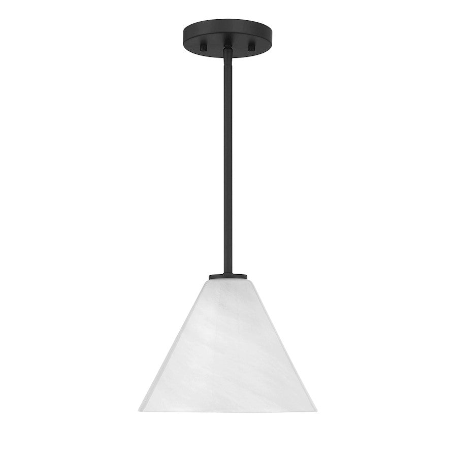 Savoy Essentials Blair 1 Light Mini-Pendant/Semi-Flush, Black