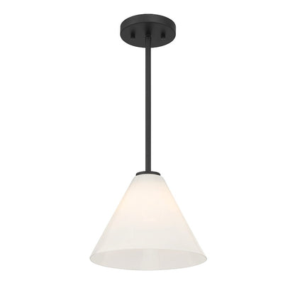 Savoy Essentials Blair 1 Light Mini-Pendant/Semi-Flush, Black