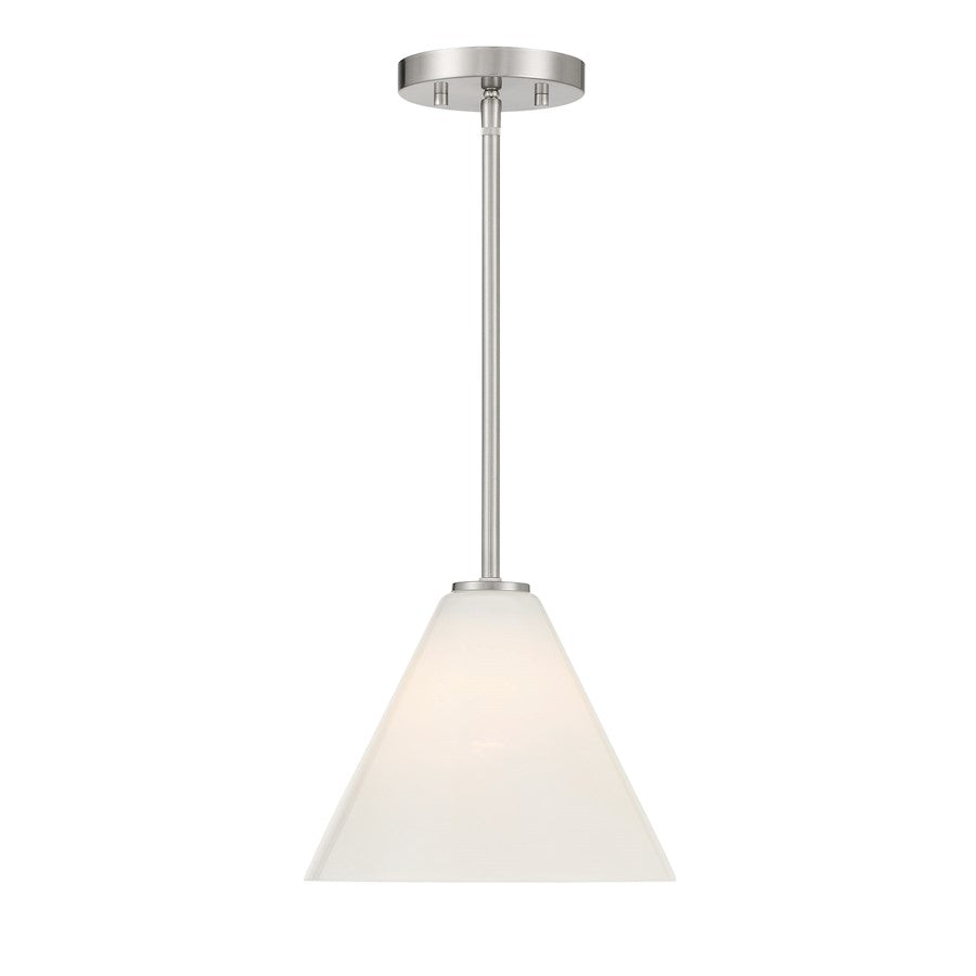 Savoy Essentials Blair 1 Light Mini-Pendant/Semi-Flush, Nickel