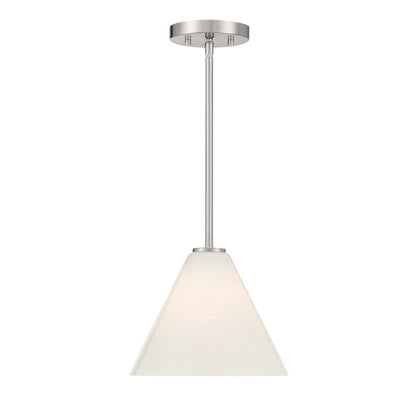 Savoy Essentials Blair 1 Light Mini-Pendant/Semi-Flush, Nickel