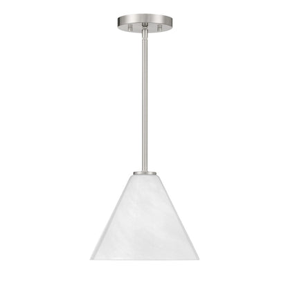 Savoy Essentials Blair 1 Light Mini-Pendant/Semi-Flush, Nickel