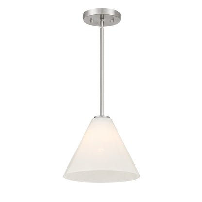 Savoy Essentials Blair 1 Light Mini-Pendant/Semi-Flush, Nickel