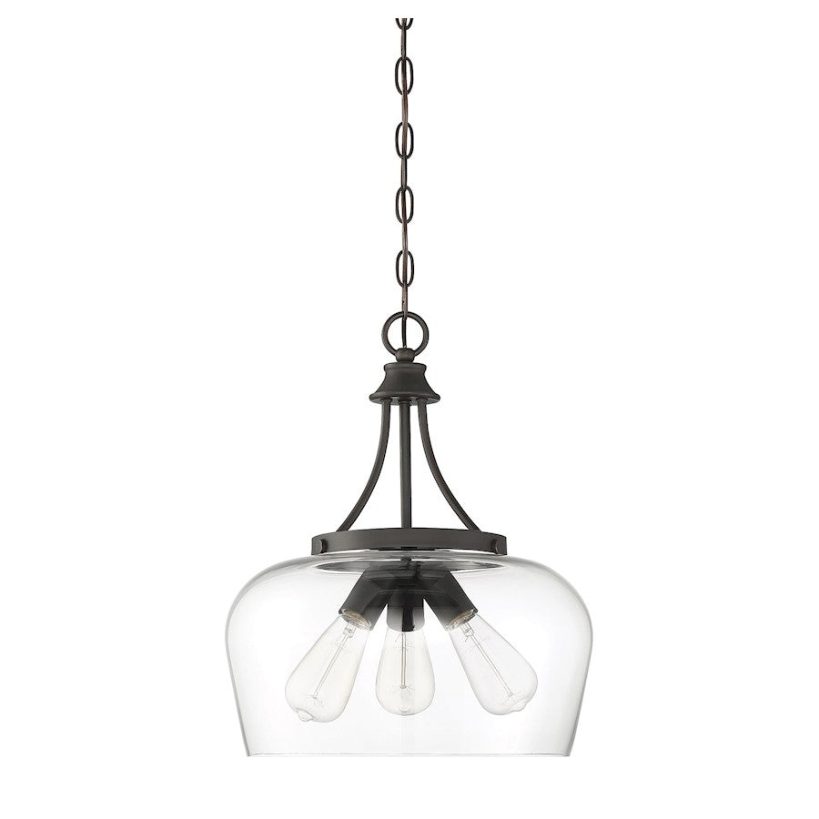 3 Light Pendant, Polished Chrome