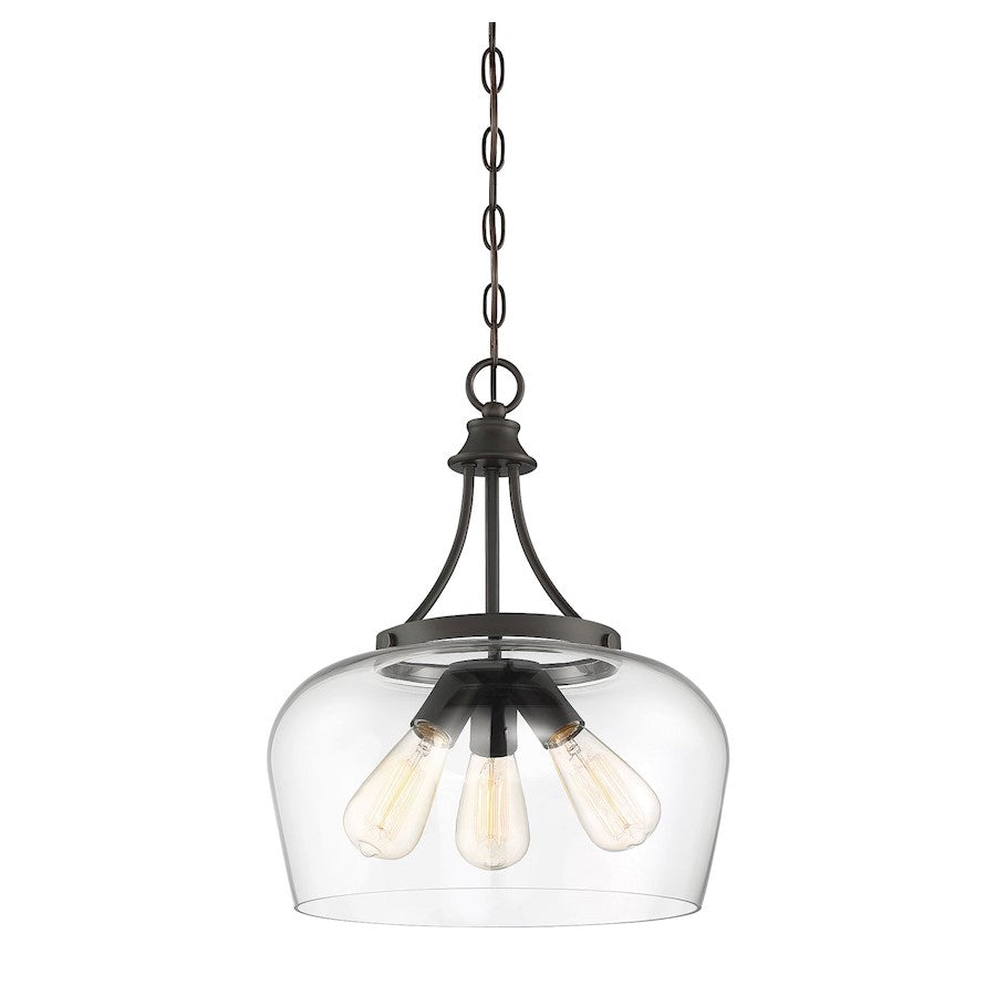 3 Light Pendant, Polished Chrome
