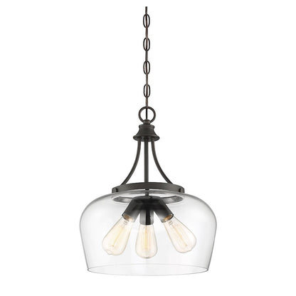 3 Light Pendant, Polished Chrome