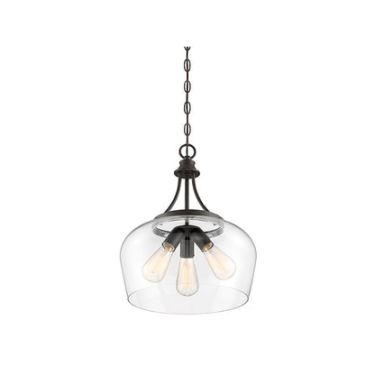 3 Light Pendant, Polished Chrome