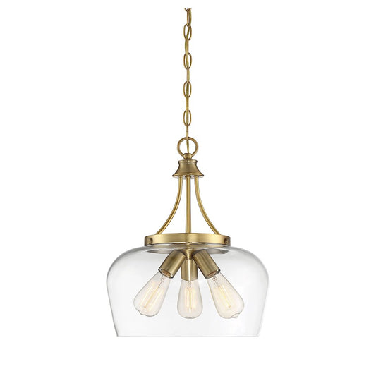 3 Light Pendant, Polished Chrome