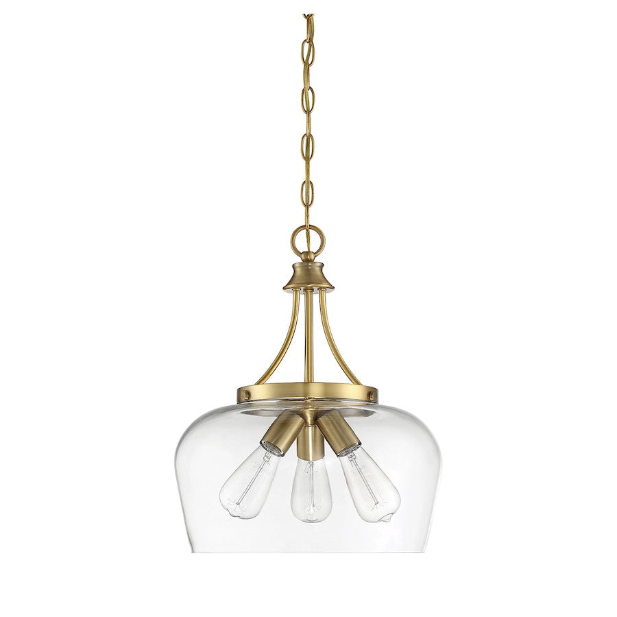 3 Light Pendant, Polished Chrome