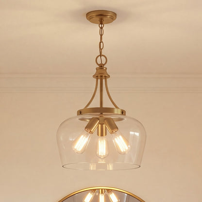 3 Light Pendant, Polished Chrome