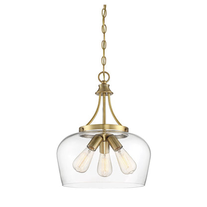 3 Light Pendant, Polished Chrome
