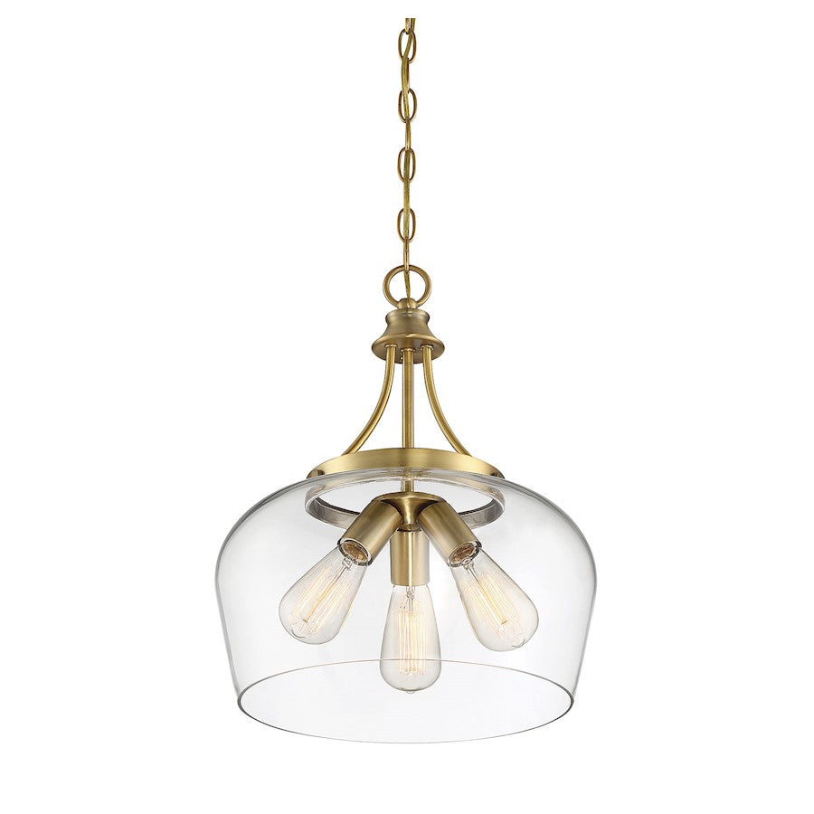 3 Light Pendant, Polished Chrome